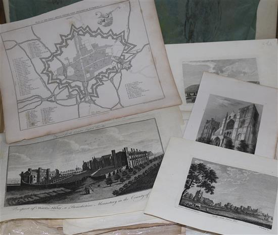 Folio of 19th century prints